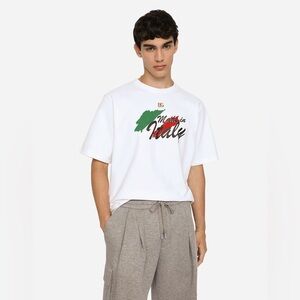 Dolce & Gabbana Men's MADE IN ITALY White T-Shirt - Size L/XL (50)